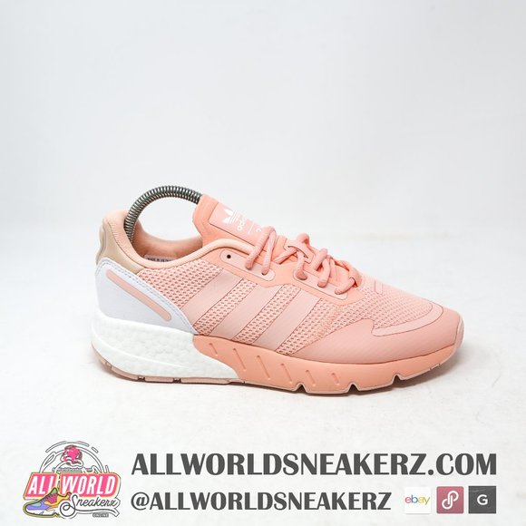 adidas Womens ZX 1K Boost Running, H69038 Pink White Fitness Jogging Training - Picture 2 of 16